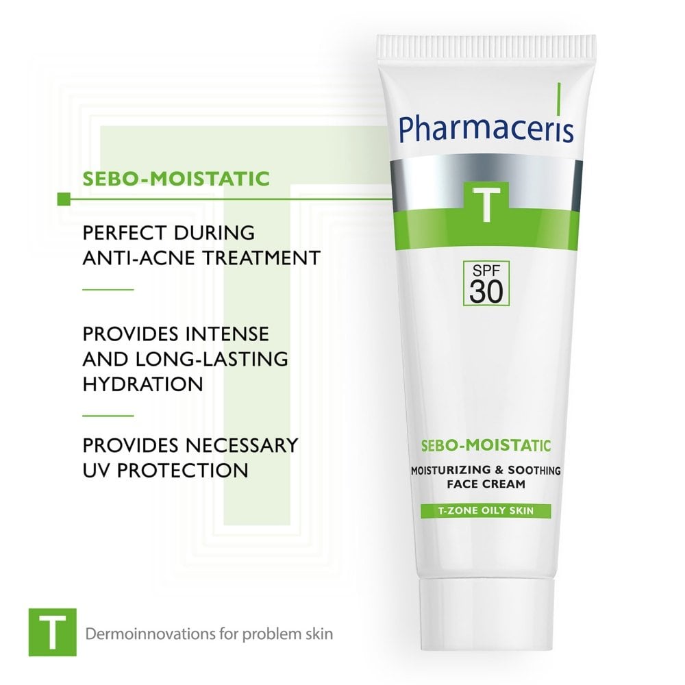 Pharmaceris T Sebo-Moistatic Moisturising & Soothing Face Cream SPF30 50ml