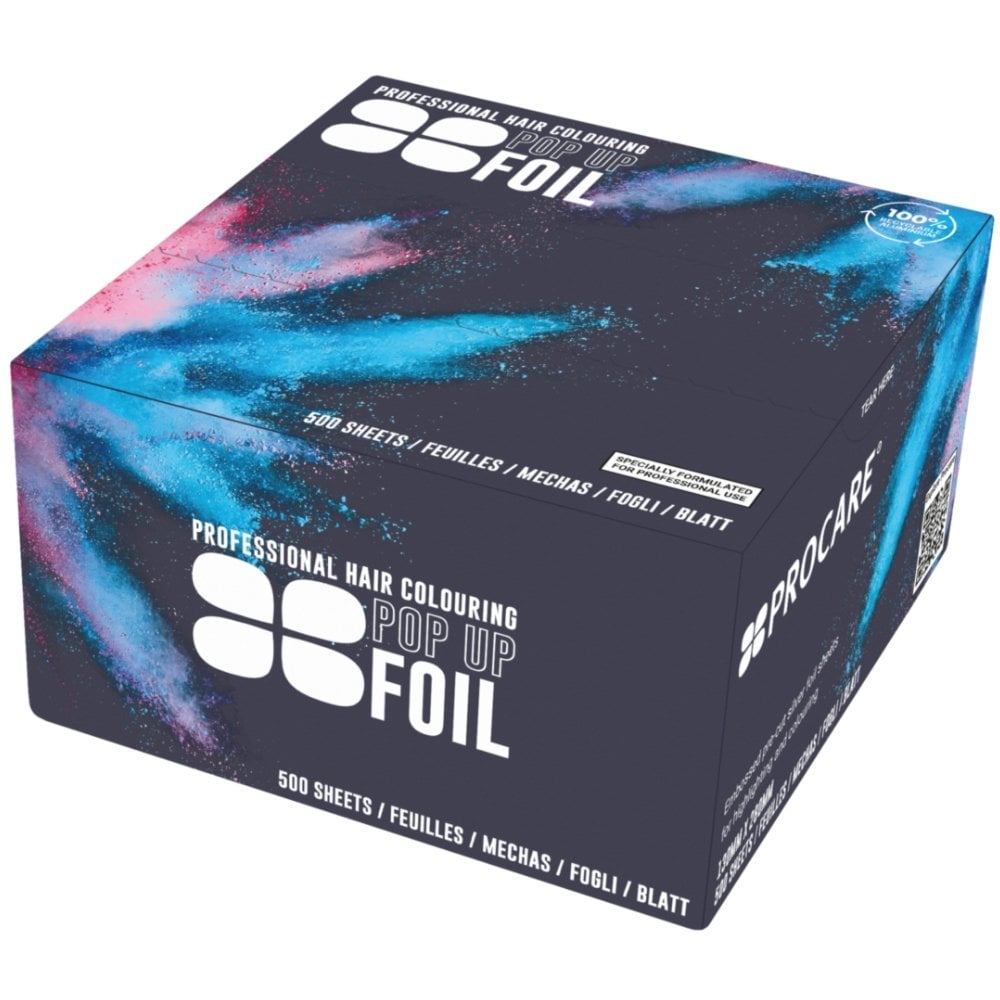 Procare Embossed Silver Hair Foil Pop-Up Sheets 130mm x 280mm 500 Sheets