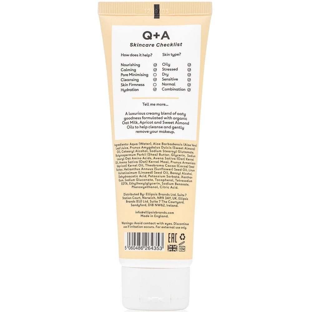 Q+A Oat Milk Cream Cleanser 125ml