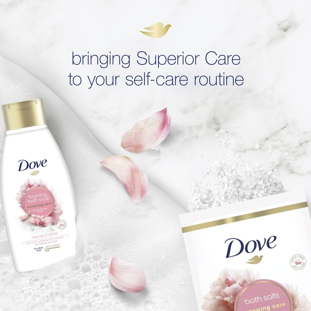 Dove Renewing Care Foaming Bath Soak Peony & Rose 450ml