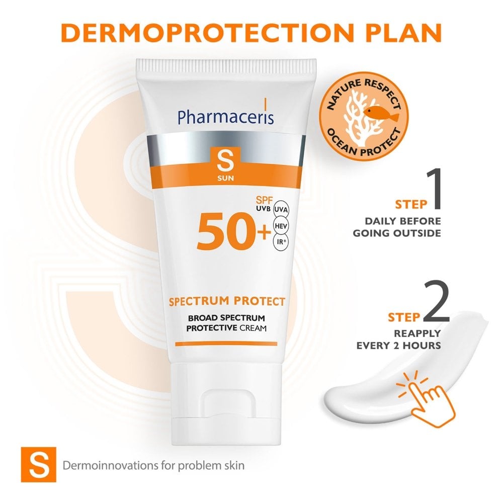 Pharmaceris S Broad Spectrum Sun Protection Cream for Adults & Children SPF50 50ml