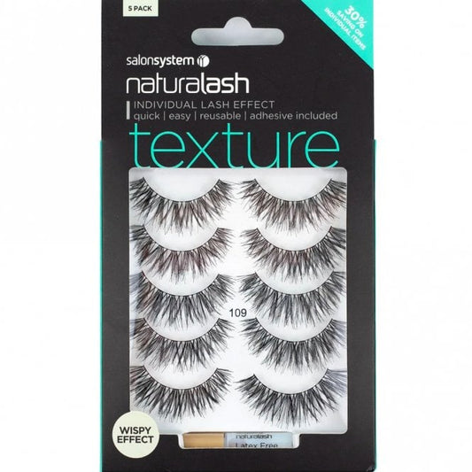 Salon System Naturalash Strip Lashes Black 109 5 Pack