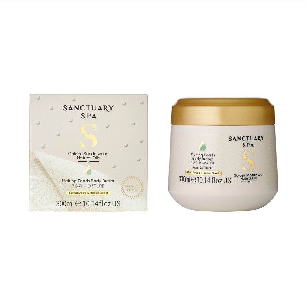 Sanctuary Spa Golden Sandalwood Natural Oils Melting Pearls Body Butter 300ml