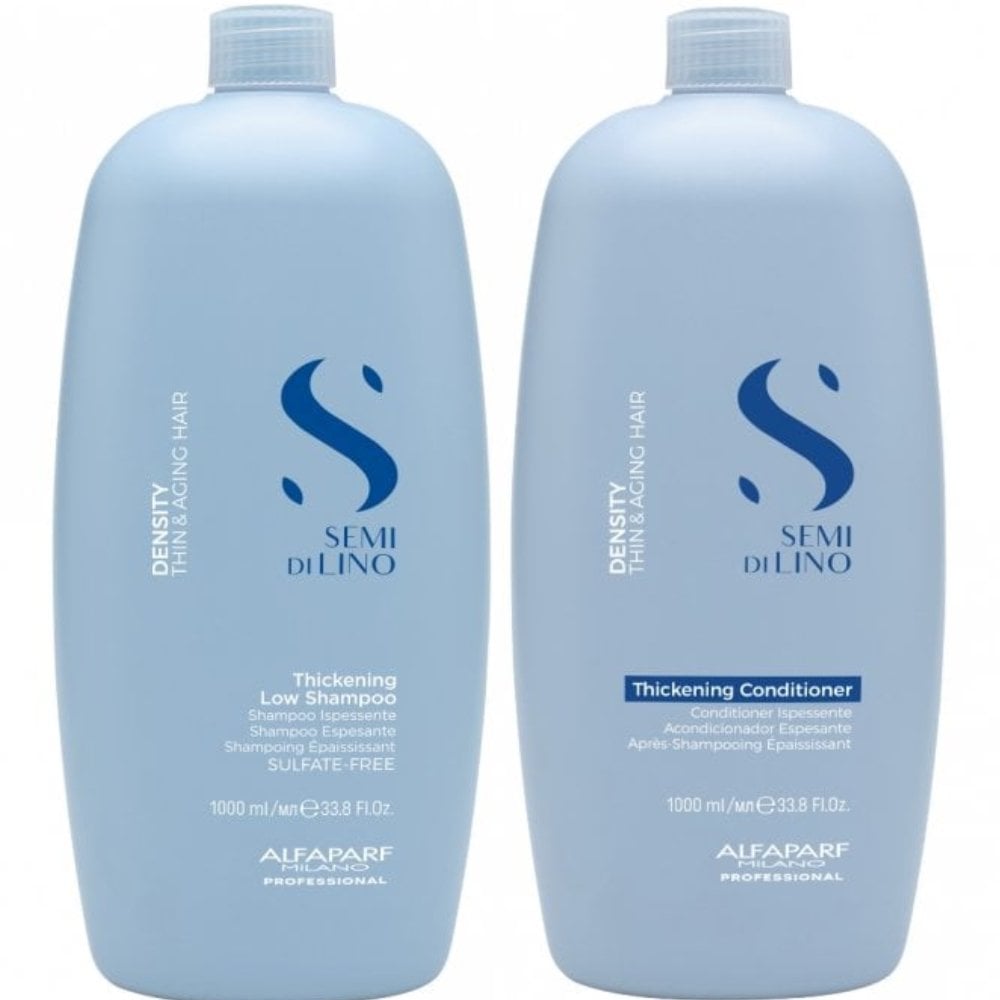Alfaparf Milano Semi Di Lino Density Thickening Low Shampoo & Conditioner Twin 2 x 1000ml