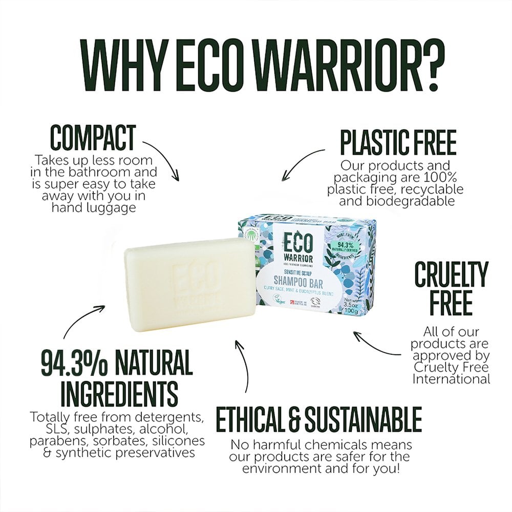 Eco Warrior Sensitive Scalp Shampoo Bar 100g