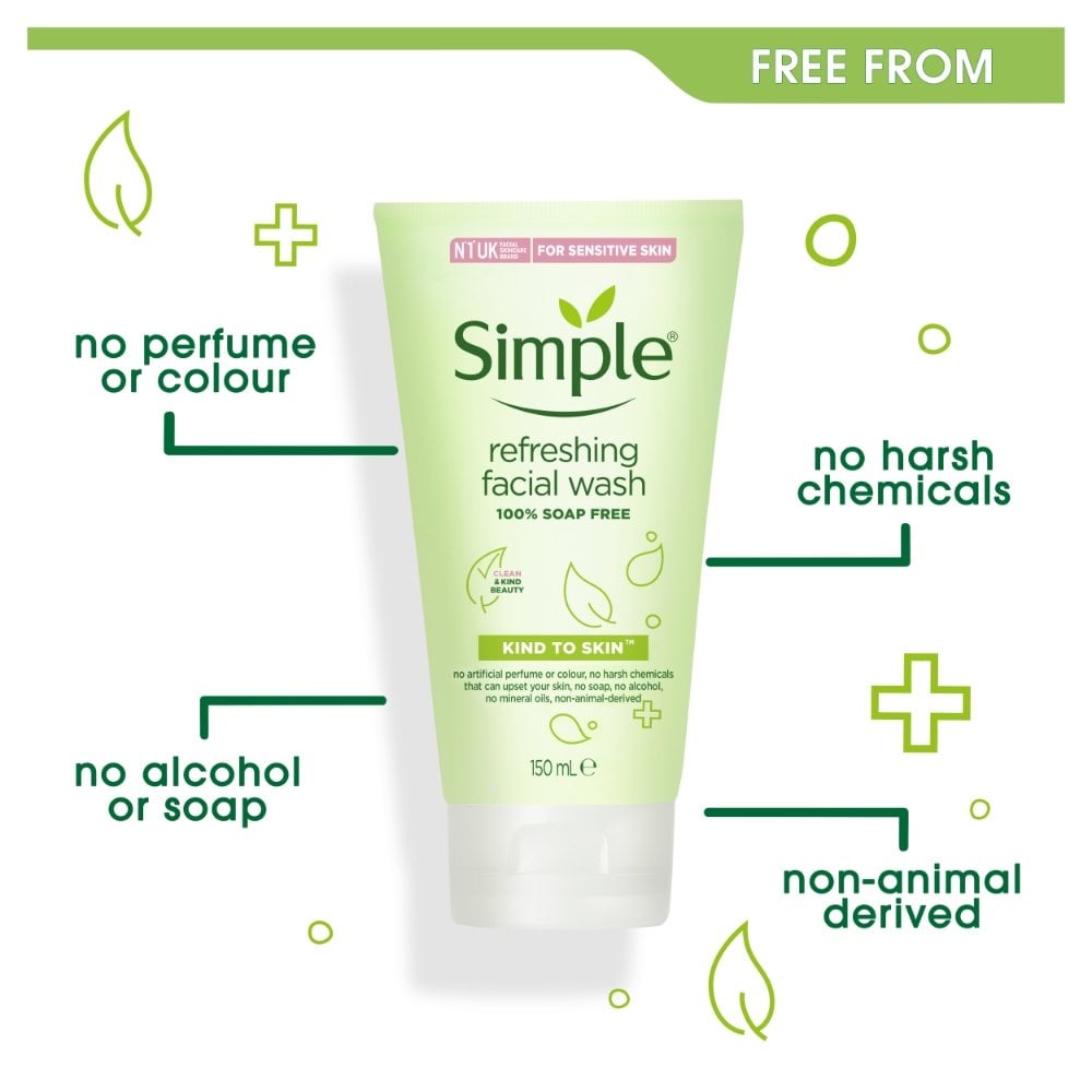 Simple Kind To Skin Refreshing Facial Wash Gel 150ml