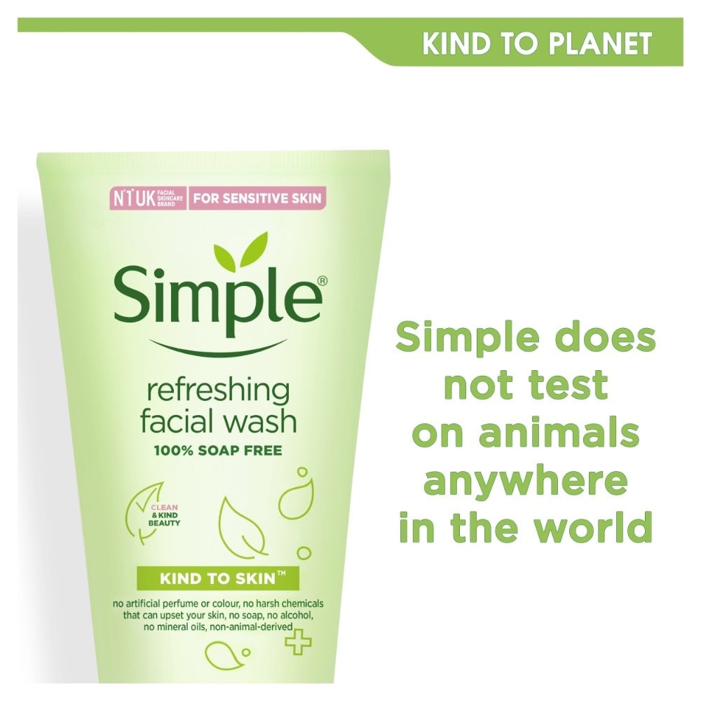 Simple Kind To Skin Refreshing Facial Wash Gel 150ml