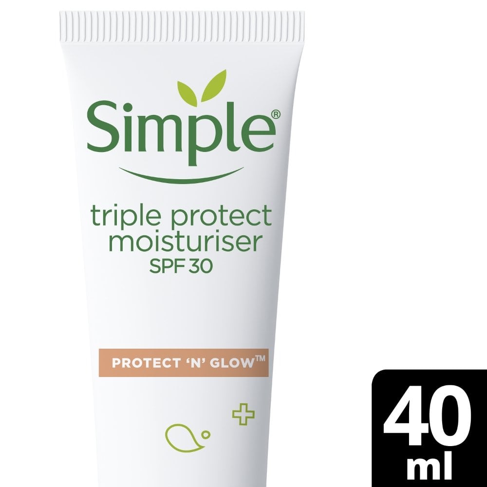 Simple Protect n Glow Triple Protect Moisturiser SPF30 40ml