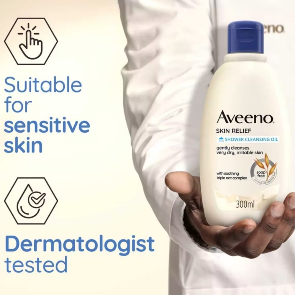 Aveeno Skin Relief Shower Body Cleansing Oil 300ml
