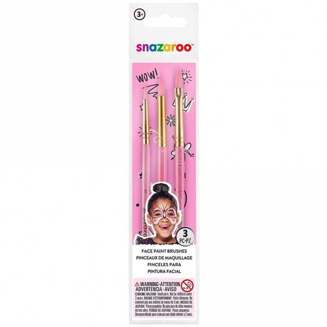 Snazaroo Face Painting Brushes Pack of 3