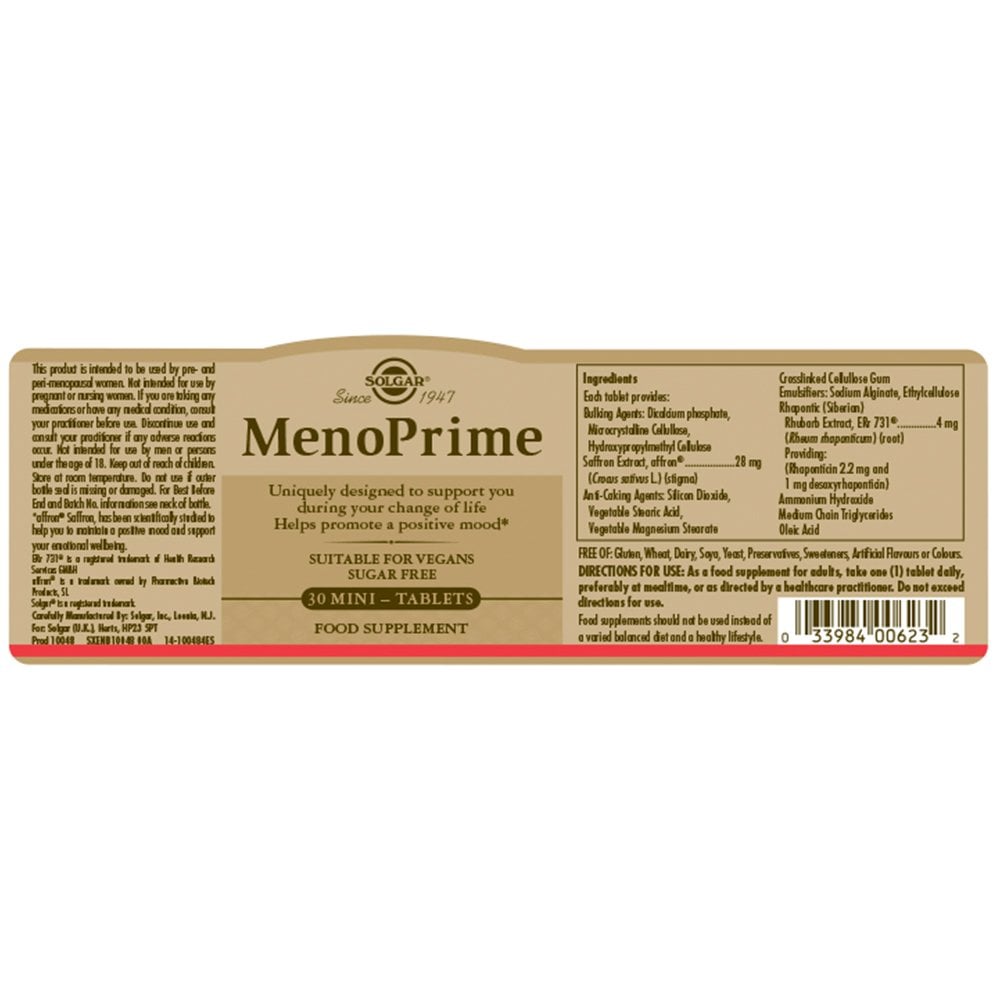 Solgar MenoPrime 30 Capsules