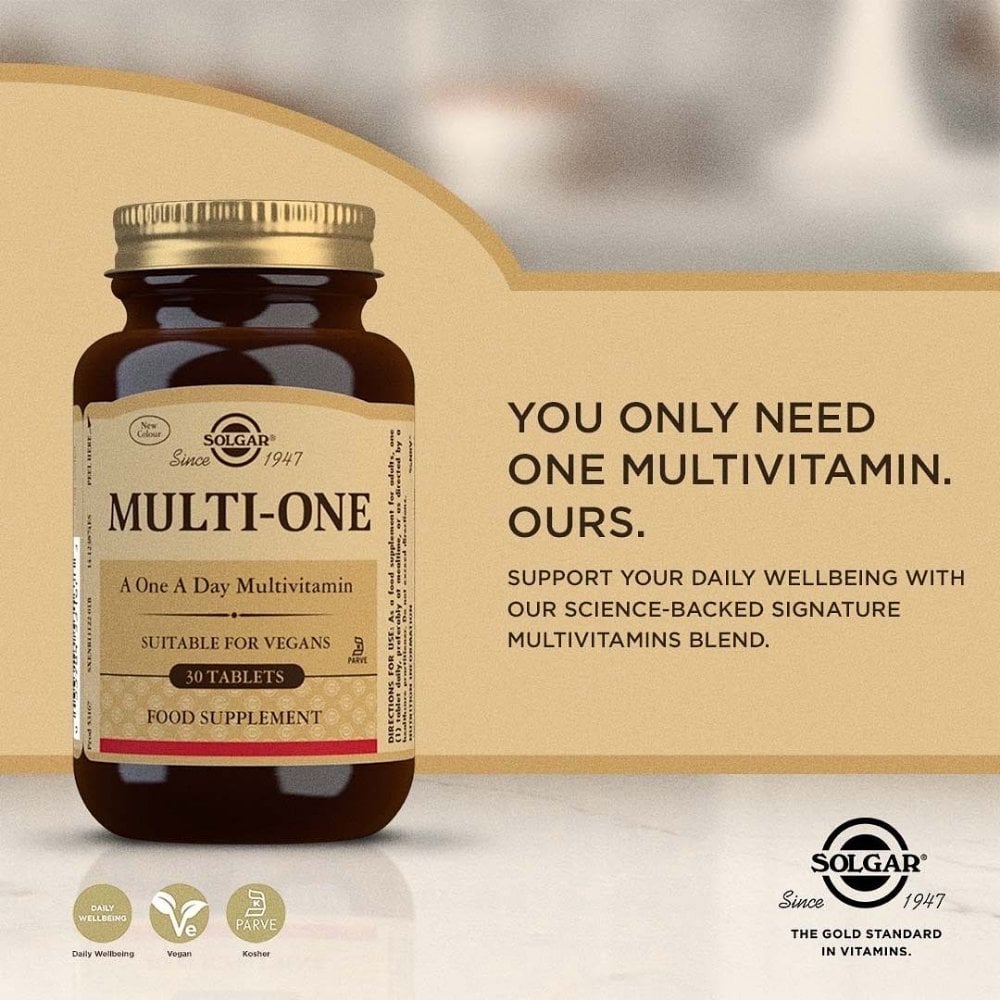 Solgar Multi One Once-A-Day Multivitamin 30 Tablets