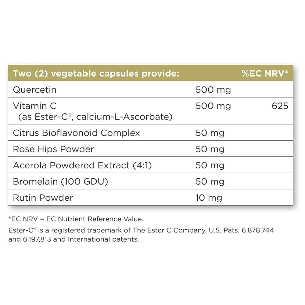 Solgar Quercetin Complex With Ester-C Plus 100 Vegetable Capsules