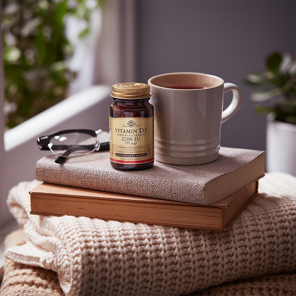 Solgar Vitamin D3 Cholecalciferol 2200 IU 55 µg 50 Vegetable Capsules