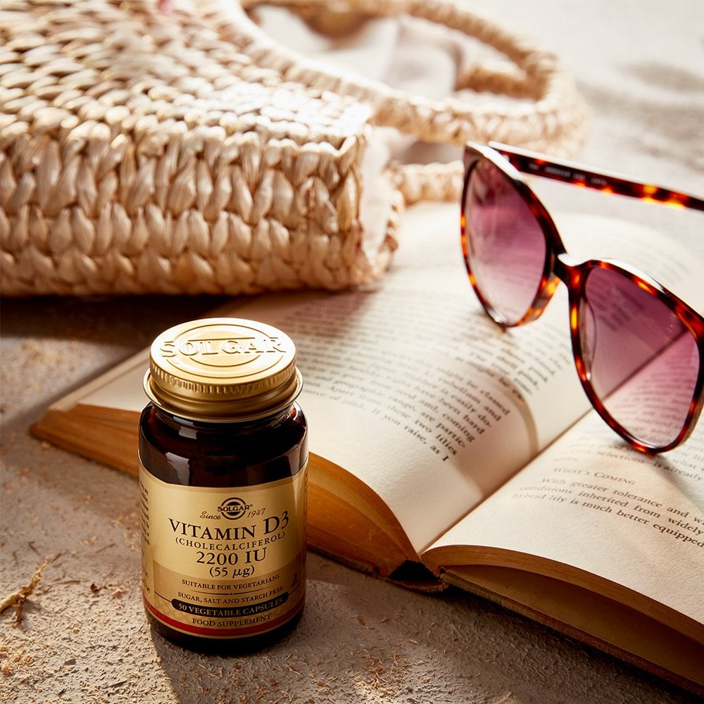 Solgar Vitamin D3 Cholecalciferol 2200 IU 55 µg 50 Vegetable Capsules