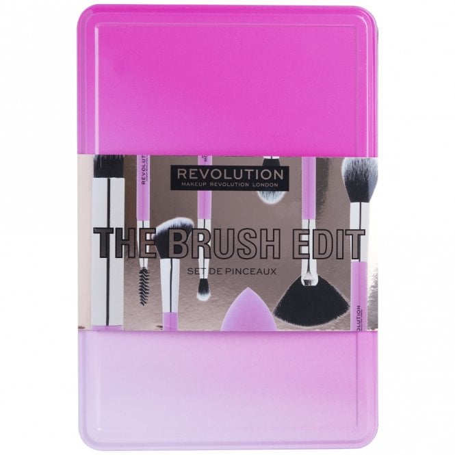 Makeup Revolution The Brush Edit 8 Piece Makeup Brush & Sponge Gift Set