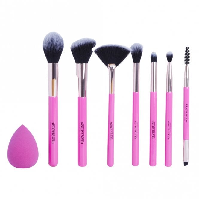 Makeup Revolution The Brush Edit 8 Piece Makeup Brush & Sponge Gift Set