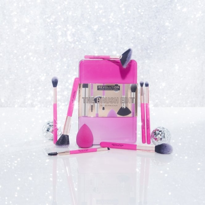 Makeup Revolution The Brush Edit 8 Piece Makeup Brush & Sponge Gift Set