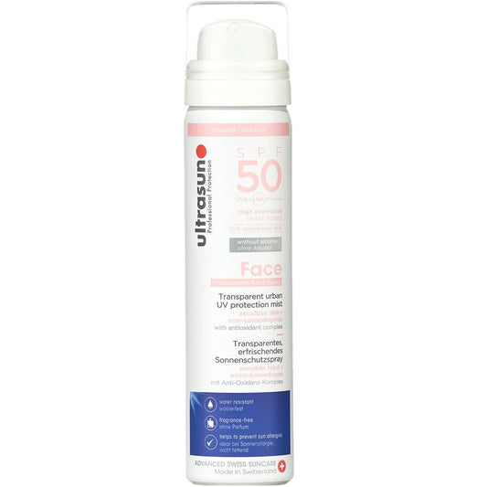 Ultrasun Face Transparent Face Spray PA++++ SPF50 75ml