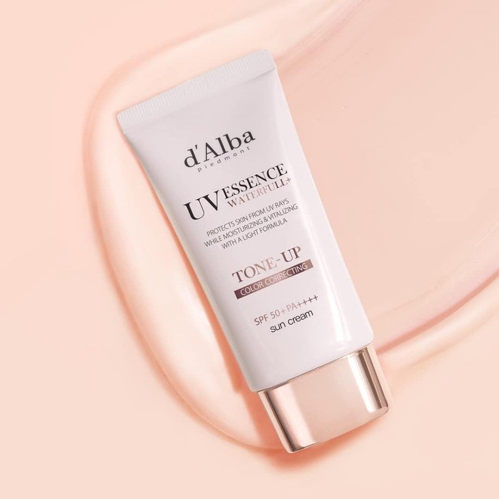 D'Alba UV Essence Waterfull Tone-Up Colour Correcting Sun Cream SPF50+ 50ml