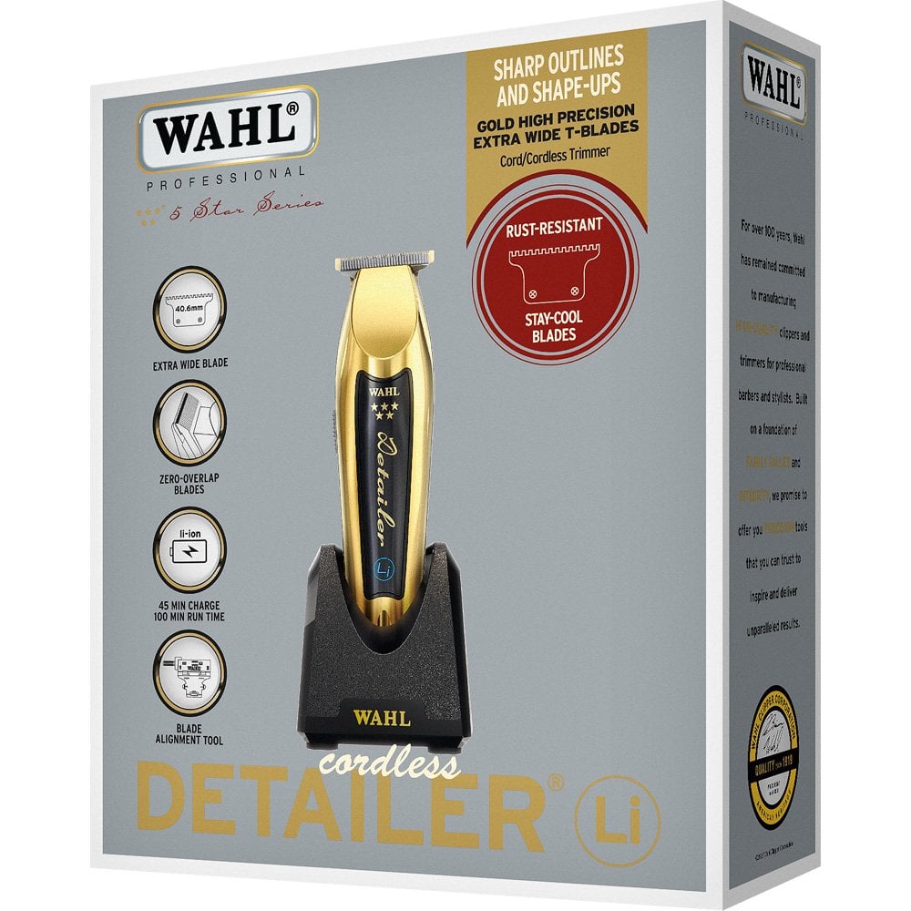 Wahl Professional Cordless Detailer Li Hair Trimmer Gold