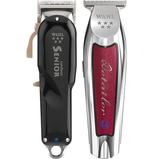 Wahl Professional Cordless Senior Clipper + Cordless Detailer Li Trimmer Duo