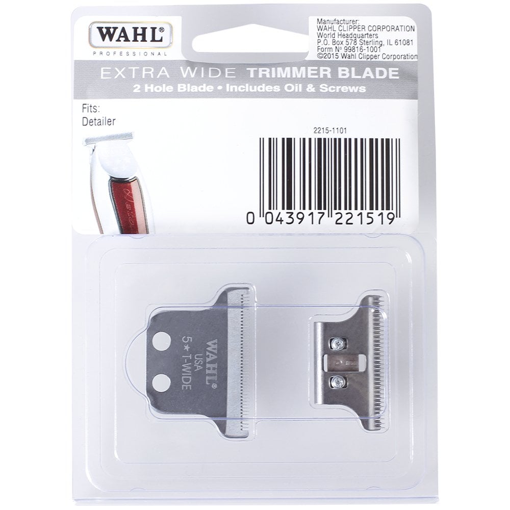 Wahl Professional Detailer Trimmer Replacement Extra Wide T-Blade