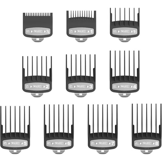 Wahl Professional Premium Attachment Cutting Guide Combs Set Pack of 10