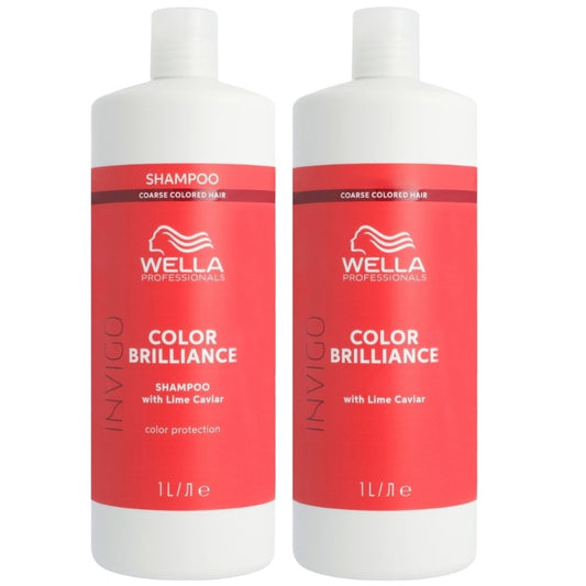 Wella Professionals Invigo Colour Brilliance Vibrant Colour Shampoo & Conditioner Coarse Hair Twin 2 x 1000ml