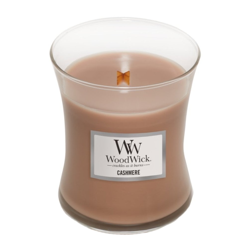 WoodWick Cashmere Medium Hourglass Jar Candle