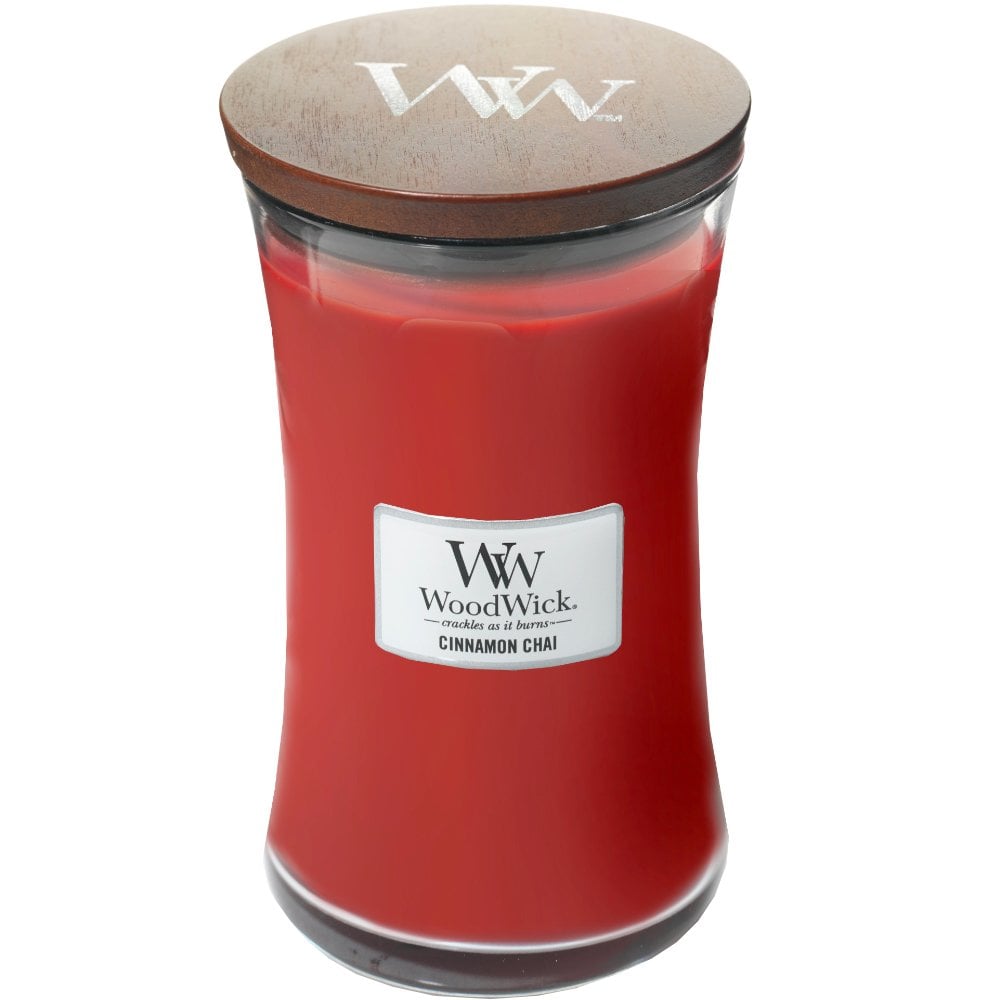 WoodWick Cinnamon Chai Large Hourglass Jar Candle