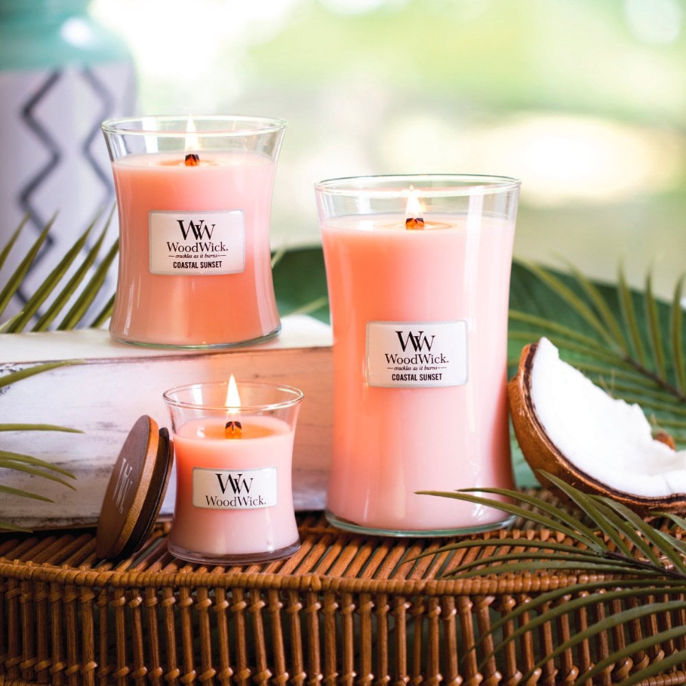 WoodWick Coastal Sunset Medium Hourglass Jar Candle