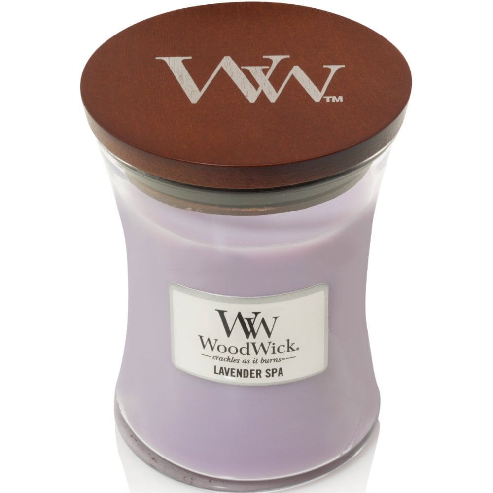 WoodWick Lavender Spa Medium Hourglass Jar Candle
