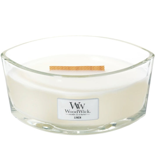 WoodWick Linen Ellipse Jar Candle