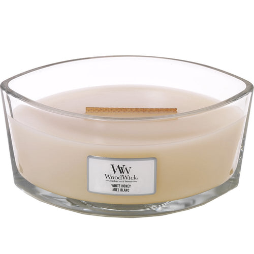 WoodWick White Honey Ellipse Jar Candle