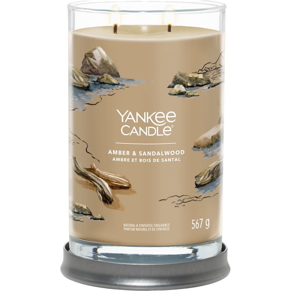 Yankee Candle Amber & Sandalwood Large Signature Tumbler Jar Candle