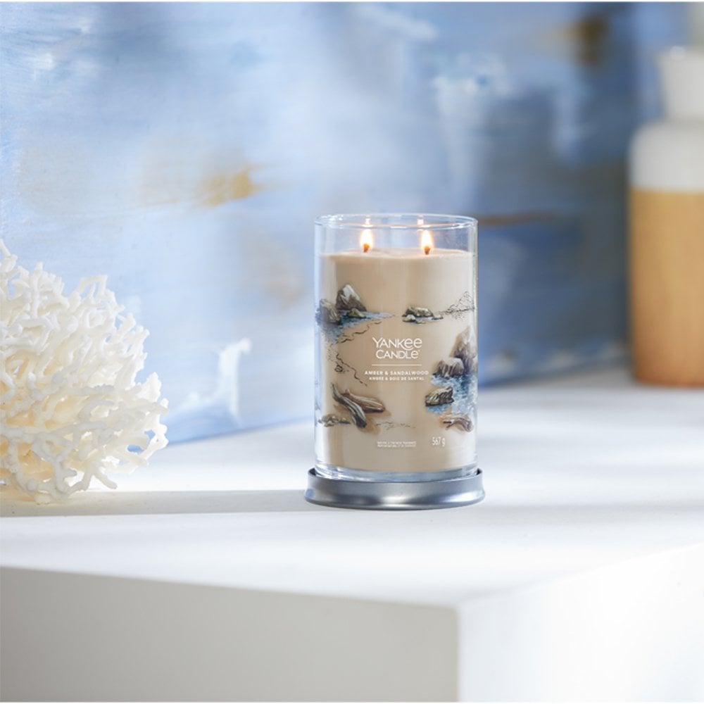 Yankee Candle Amber & Sandalwood Large Signature Tumbler Jar Candle