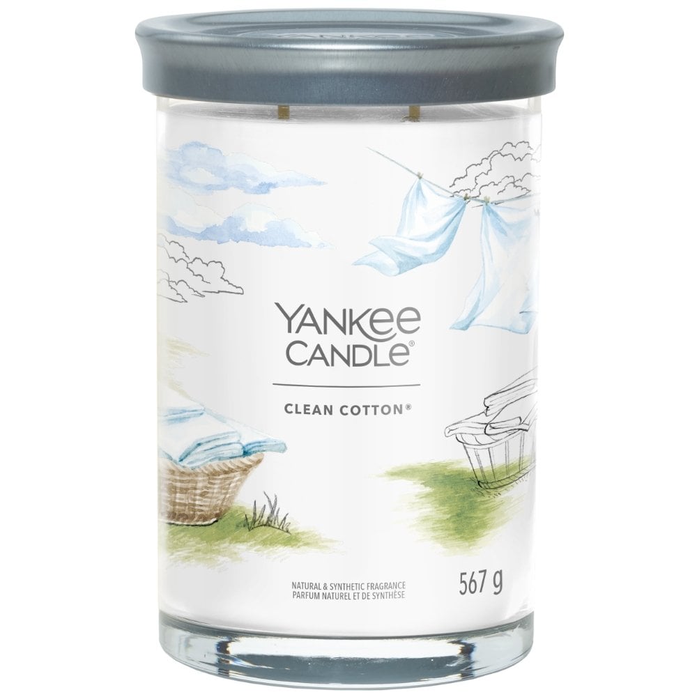 Yankee Candle Clean Cotton Large Signature Tumbler Jar Candle