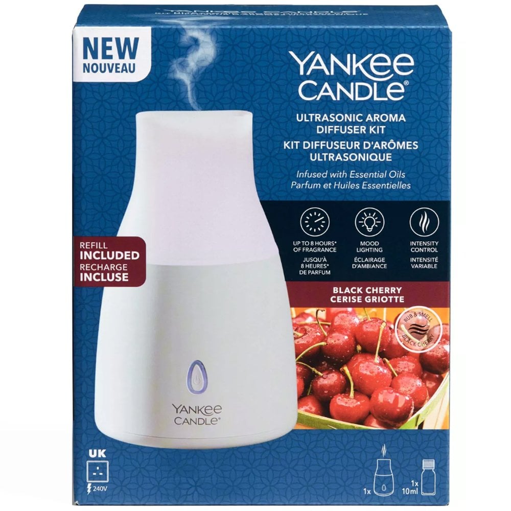 Yankee Candle Ultrasonic Aroma Diffuser Starter Kit Black Cherry