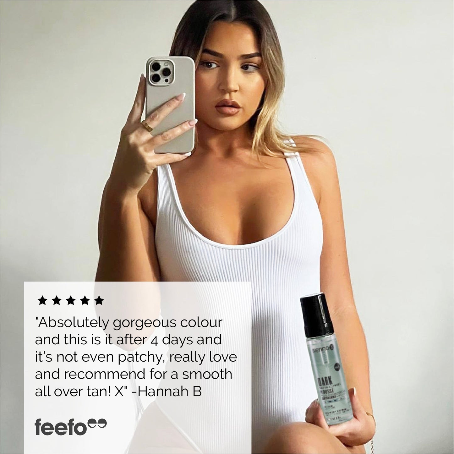 Sienna X Dark Self Tan Clear Water Mousse 190ml