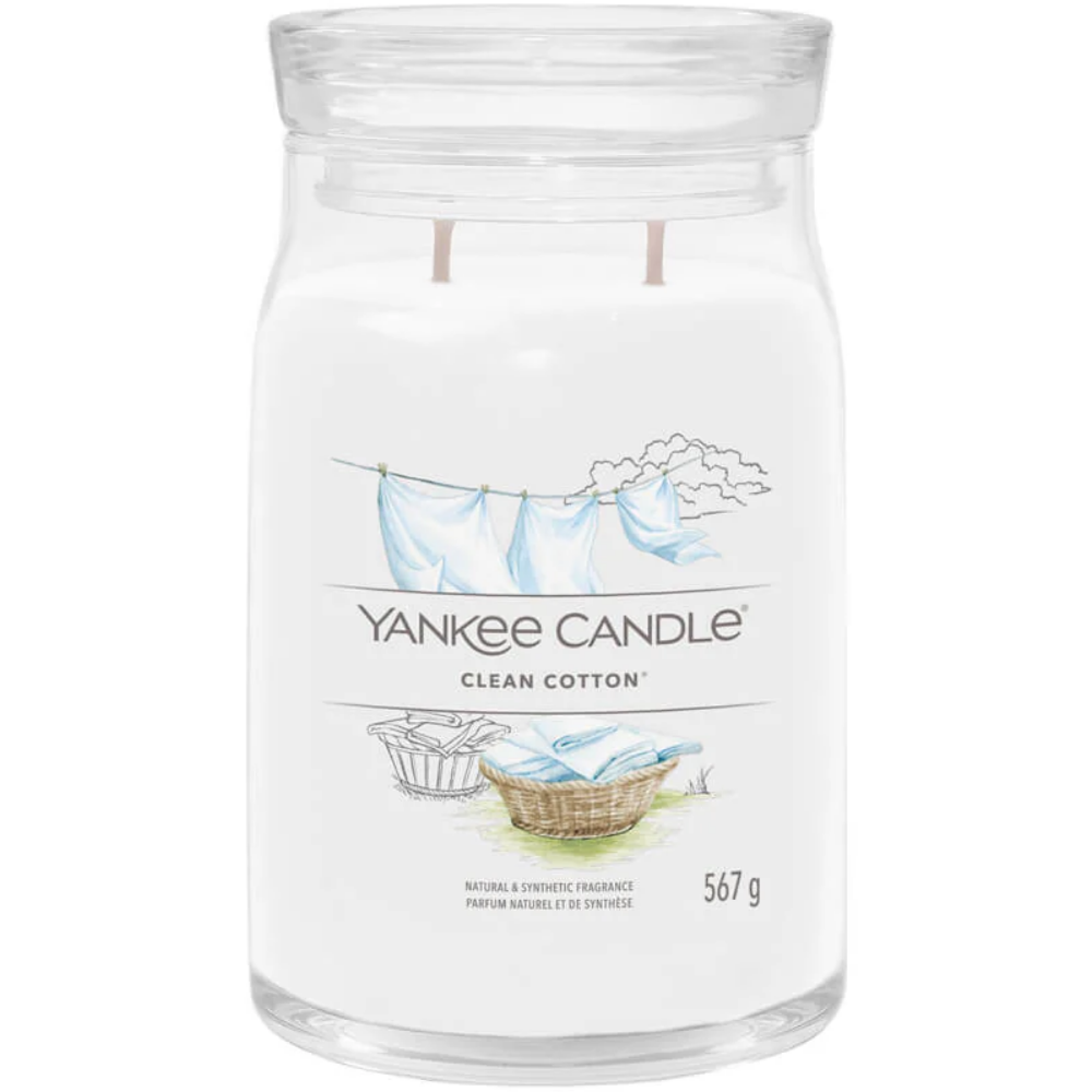 Yankee Candle Clean Cotton Large Signature Jar Candle