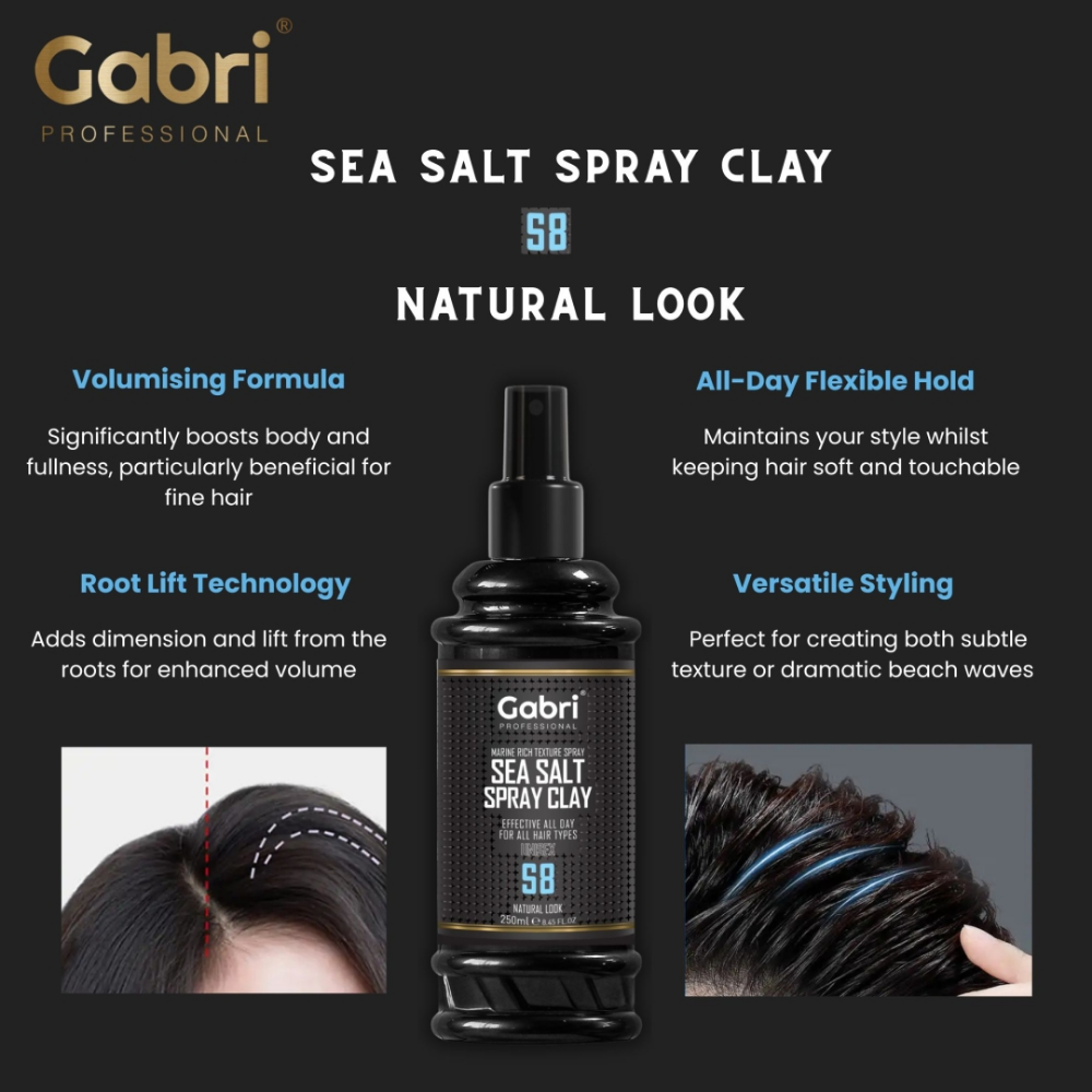 Gabri Professional Sea Salt Spray Clay S8 Natural Look 250ml