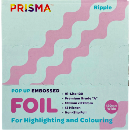 Prisma Pop-up Silver Embossed Foil Ripple 120mm x 273mm 500 Sheets