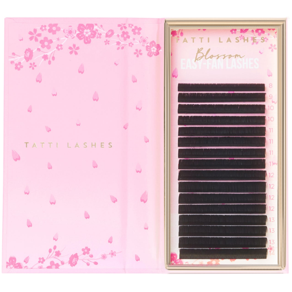 Tatti Lashes Mixed Length D Curl 0.05 Blossom Easy-Fan Individual Lashes Black