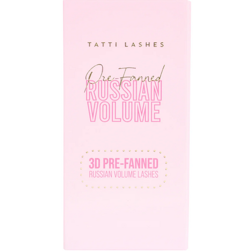 Tatti Lashes 10mm D Curl Pre-Fanned Russian Volume 3D Individual Lashes Black