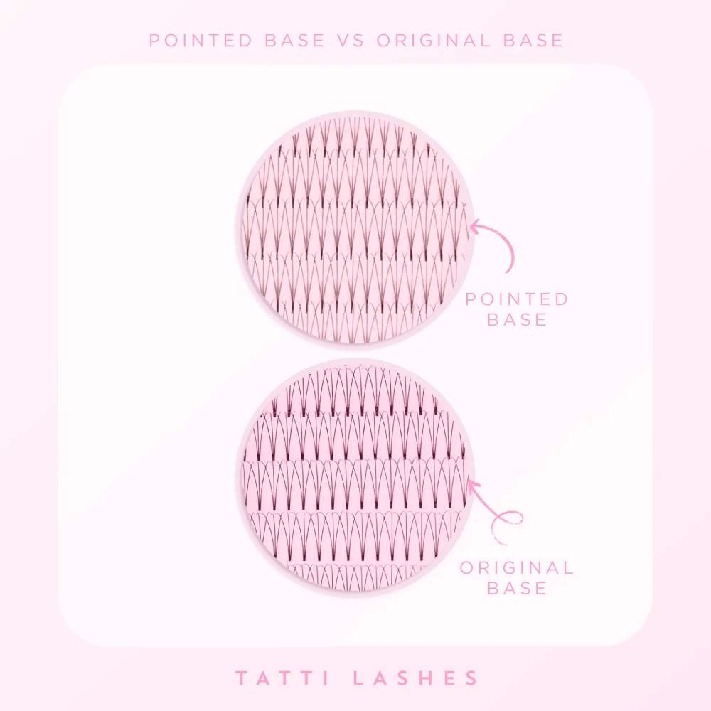 Tatti Lashes 9mm C Curl Pre-Fanned Russian Volume 3D Individual Lashes Black