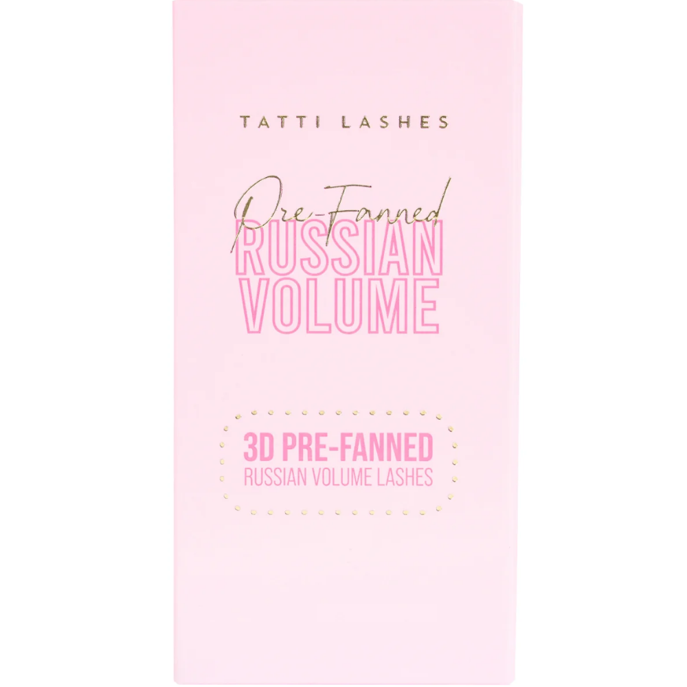 Tatti Lashes 16mm C Curl Pre-Fanned Russian Volume 3D Individual Lashes Black