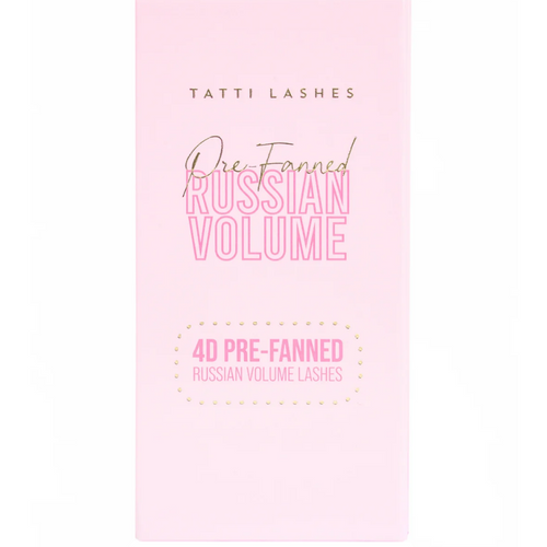 Tatti Lashes 9mm D Curl Pre-Fanned Russian Volume 4D Individual Lashes Black