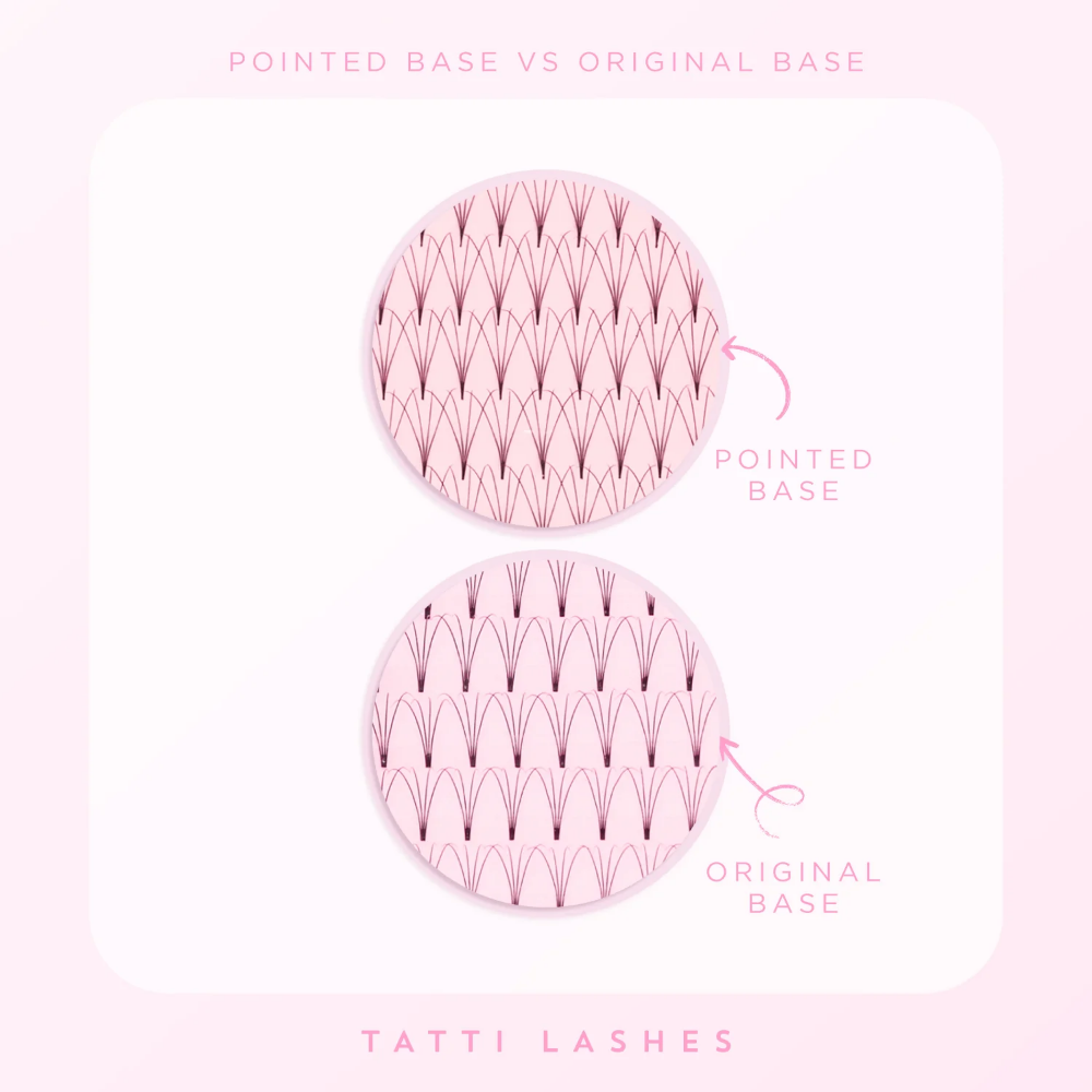 Tatti Lashes 12mm C Curl Pre-Fanned Russian Volume 4D Individual Lashes Black