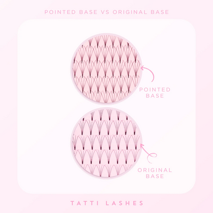 Tatti Lashes 12mm C Curl Pre-Fanned Russian Volume 4D Individual Lashes Black